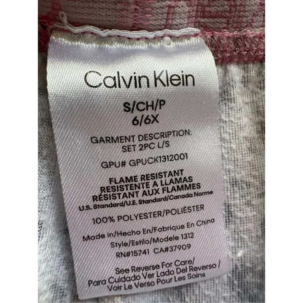 Calvin Klein small girls 6 year cheetah pajama pants  loungewear pj animal print